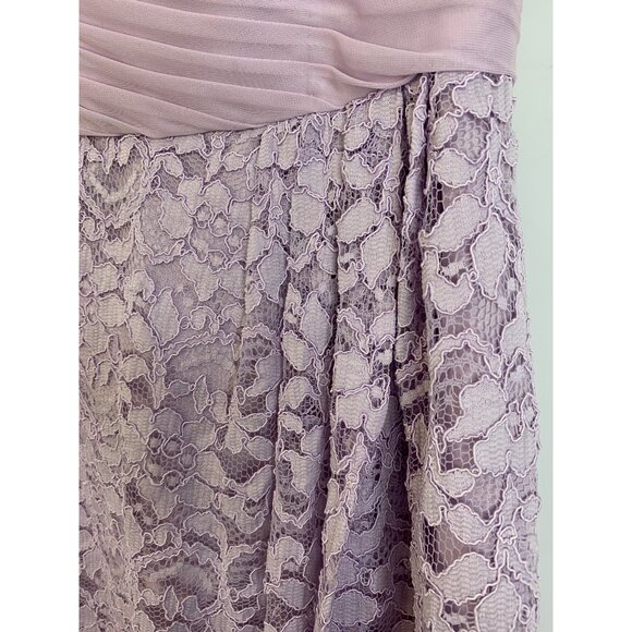 Davids Bridal Iris Lace Bridesmaid Dress Size 8 Lavender Strapless mini new 8305 - Picture 7 of 7